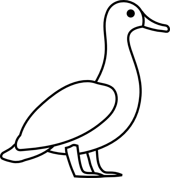 Duck Outline Clip Art at Clker.com - vector clip art online, royalty