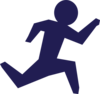 Running Man - Race Blue Clip Art