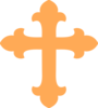 Light Orange Cross Clip Art