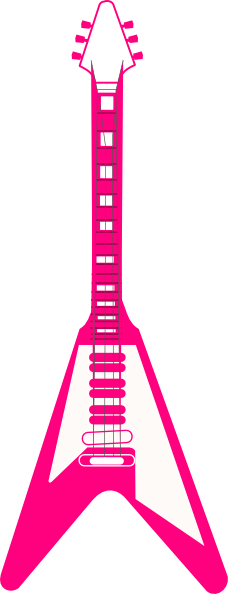 free pink guitar clipart - photo #24