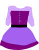 Purple Pirate Dress Clip Art