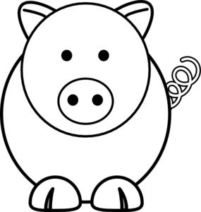 Cartoon Pig clip art  vector clip art online, royalty free  public 