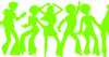 Disco Shadow Lime Clip Art