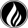 Black Flame Icon Clip Art