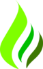 Green Gas Flame Logo Clip Art
