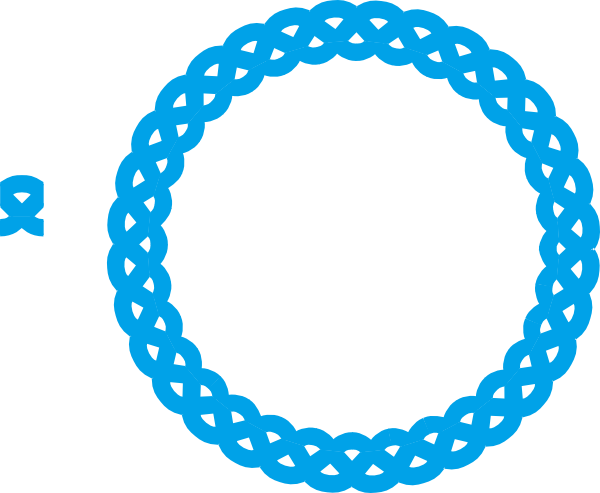 blue circle frame clip art