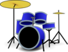 Blue Drum Set Clip Art