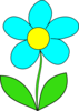 Light Blue Flower Clip Art