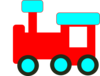 Red And Blue Choochoo Clip Art