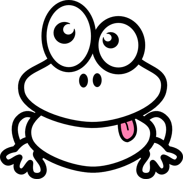 frog clipart free black and white - photo #42