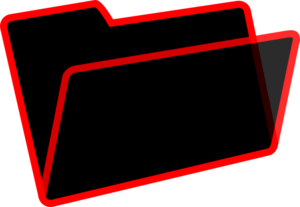 Black/red Folder Clip Art