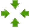 Green Inward Arrows Clip Art