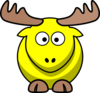 Yellow Moose Cartoon Clip Art