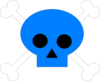 Blue Pirate Skull Clip Art