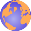 Orange And Blue Globe 3 Clip Art