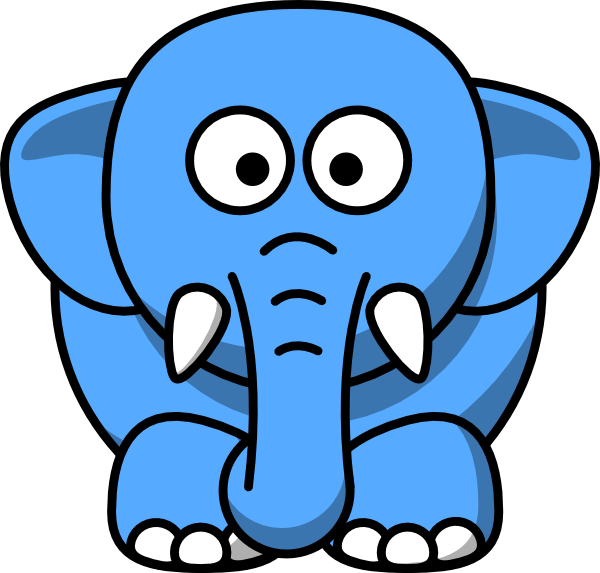 clip art blue elephant - photo #10