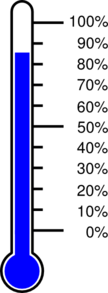 Thermometer With 85% Filled Clip Art