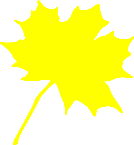 yellow leaf clip art - photo #1