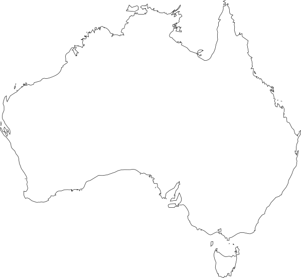 Australia Outline Clip Art at Clker.com - vector clip art