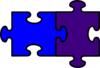 Blue Purple Puzzle Clip Art