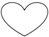 Heart Outline Stencil Clip Art