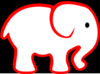 Red And Black Elephant Clip Art