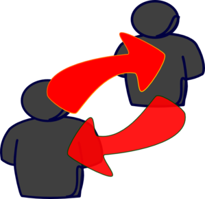 Red And Black Peer To Peer Clip Art