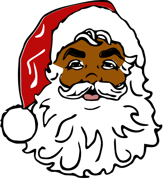 free black and white santa clipart - photo #20