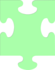 Jigsaw Piece Pale Green Clip Art