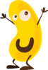 Yellow Bean Smile Clip Art