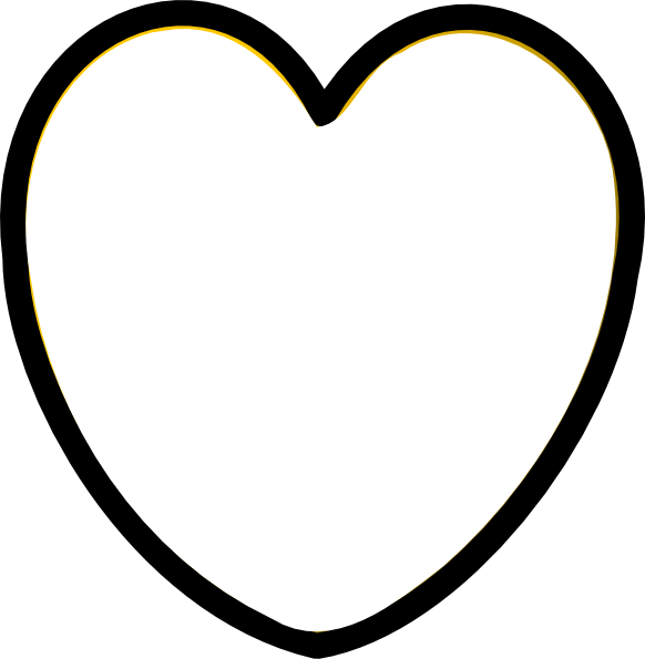 clip art hearts black and white - photo #34