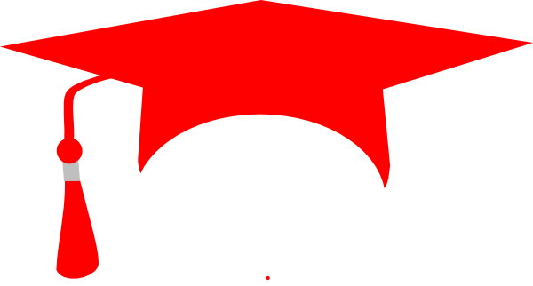 free red graduation cap clipart - photo #7