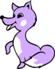 Purple Fox Kid Clip Art