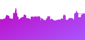 Light - Dark Purple Skyline Clip Art