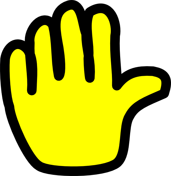 yellow hand clip art - photo #14