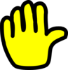 Hand Yellow Clip Art