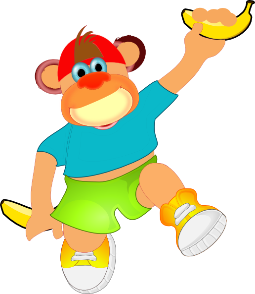 clipart monkey with banana - photo #31