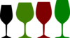 Red And Green Wine Glasses Clip Art