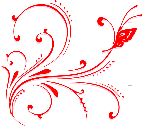 Butterfly Scroll clip art