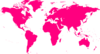 Pink World Map Clip Art