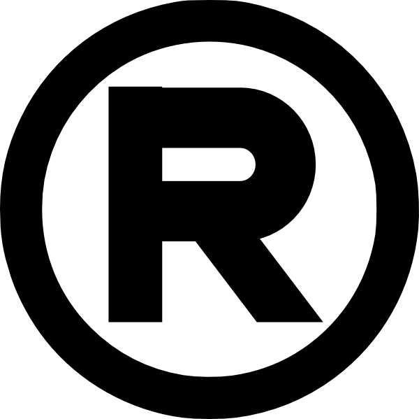transparent white r trademark symbol