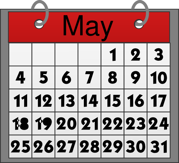 May Calendar Clip Art At Vector Clip Art Online Royalty