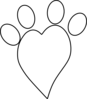 Heart Paw Print Clip Art