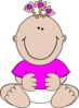Baby Girl In Pink Clip Art