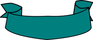 teal banner curved clip