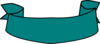 Teal Banner Curved Clip Art