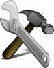 Crossed Hammer And Spanner Clip Art