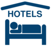 Hotel Sleeping Accomodation Clip Art - Blue/white No Border Clip Art