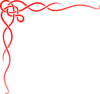 Red Scroll Ribbon Border Clip Art