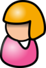 Girl With Pink Shirt Clip Art